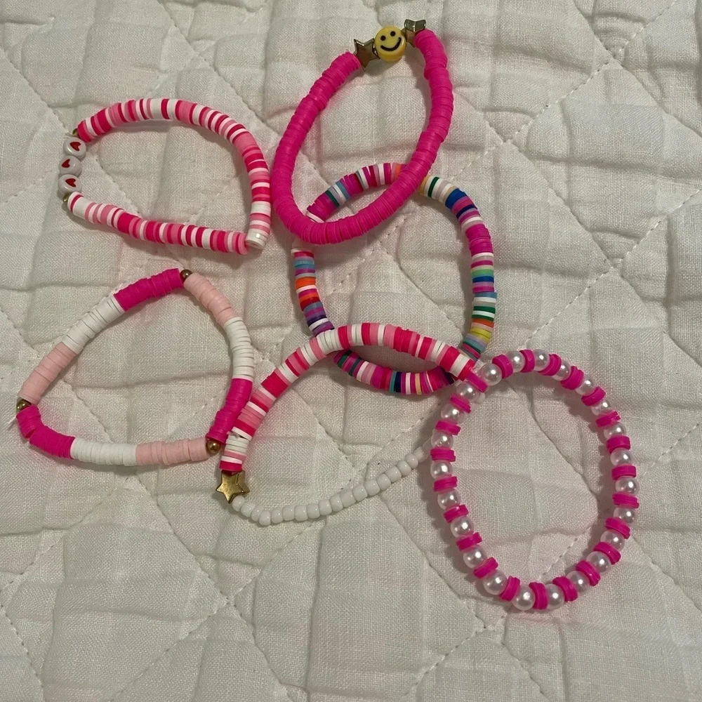 Pink Friendship Bracelet Set